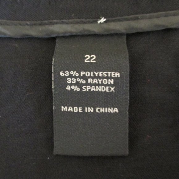 Lane Bryant Womens Plus Size Skirt Black Knee Length, Career, Back Pleats, Sz 22 - Picture 9 of 12